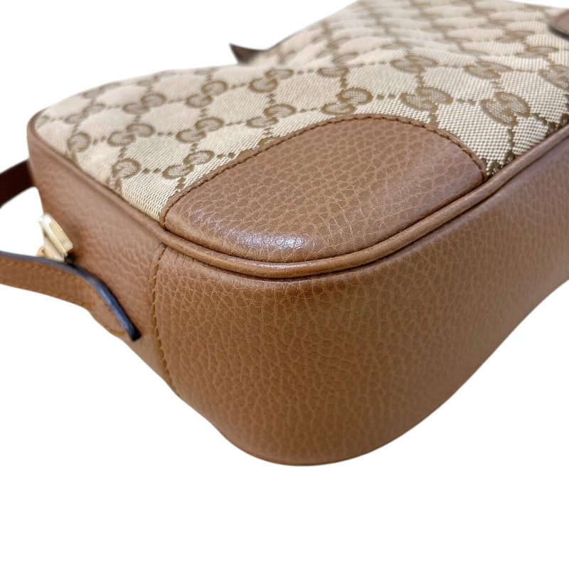 グッチ GUCCI GG キャンバスカメラバッグ 449413 ベージュ×ブラウン GGスプリーム・キャンバス/レザー レディース ショルダーバッグ