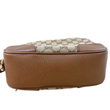 グッチ GUCCI GG キャンバスカメラバッグ 449413 ベージュ×ブラウン GGスプリーム・キャンバス/レザー レディース ショルダーバッグ