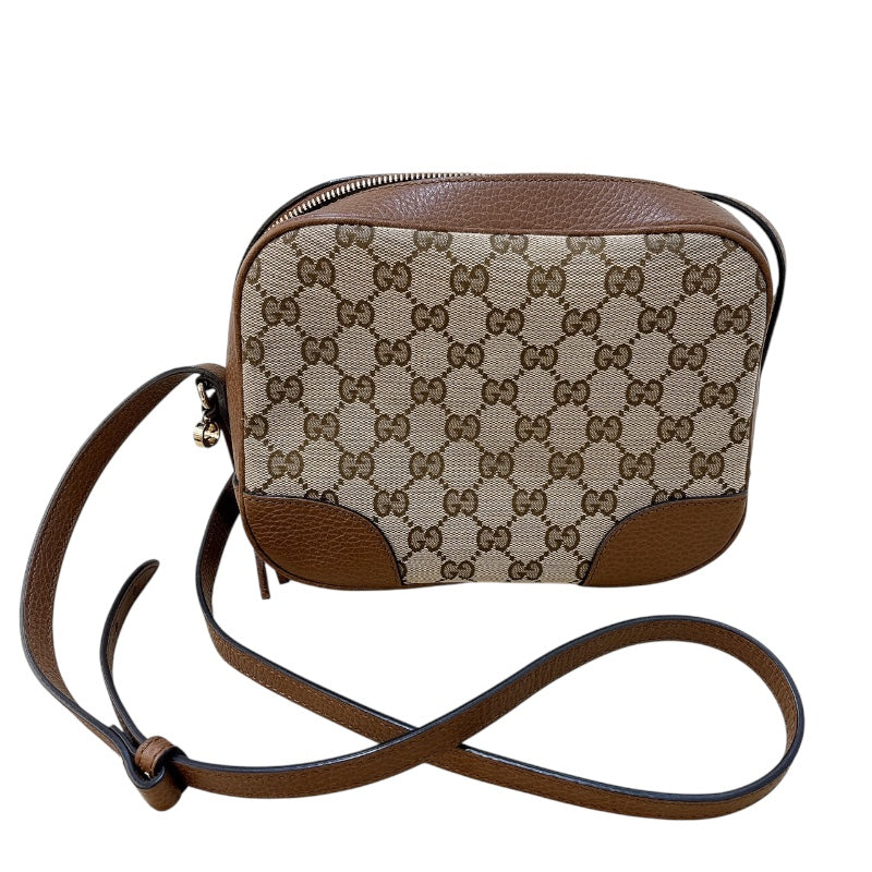 グッチ GUCCI GG キャンバスカメラバッグ 449413 ベージュ×ブラウン GGスプリーム・キャンバス/レザー レディース ショルダーバッグ