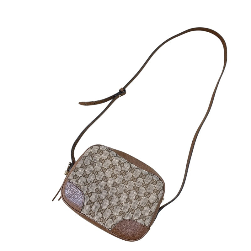 グッチ GUCCI GG キャンバスカメラバッグ 449413 ベージュ×ブラウン GGスプリーム・キャンバス/レザー レディース ショルダーバッグ