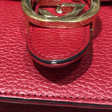 グッチ GUCCI インターロッキングG　チェーンバッグ レッド レザー レディース ショルダーバッグ