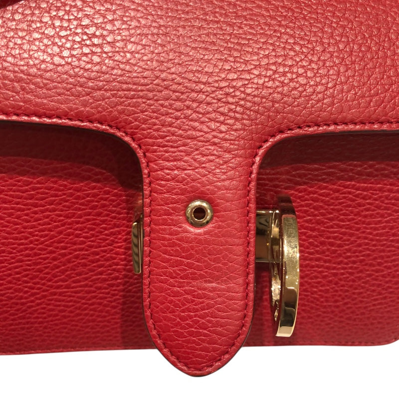 グッチ GUCCI インターロッキングG　チェーンバッグ レッド レザー レディース ショルダーバッグ