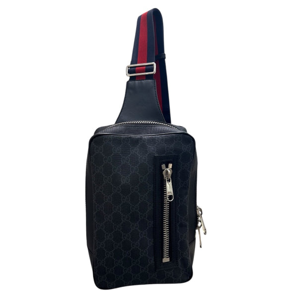 グッチ GUCCI GGスプリーム　スプリングバッグ 478325 ブラック GGスプリーム レザー メンズ ボディバッグ