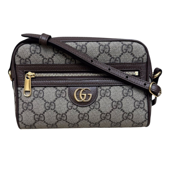 グッチ GUCCI オフィディア　ミニショルダーバッグ ベージュ×エボニー GGスプリーム キャンバス レディース ショルダーバッグ
