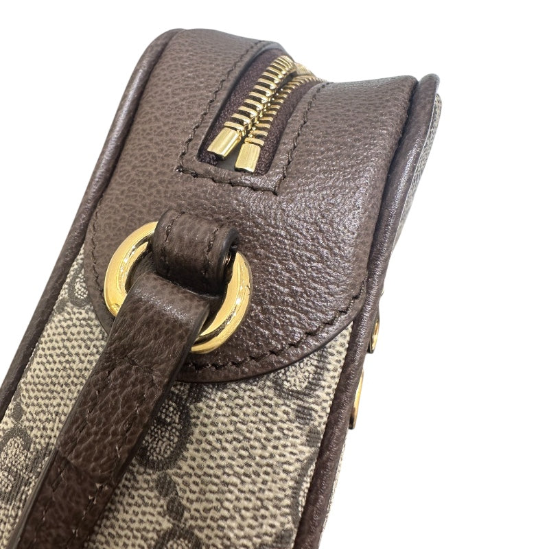 グッチ GUCCI オフィディア　ミニショルダーバッグ ベージュ×エボニー GGスプリーム キャンバス レディース ショルダーバッグ