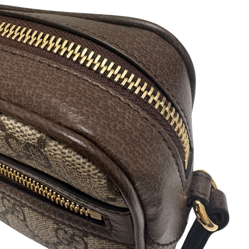 グッチ GUCCI オフィディア　ミニショルダーバッグ ベージュ×エボニー GGスプリーム キャンバス レディース ショルダーバッグ