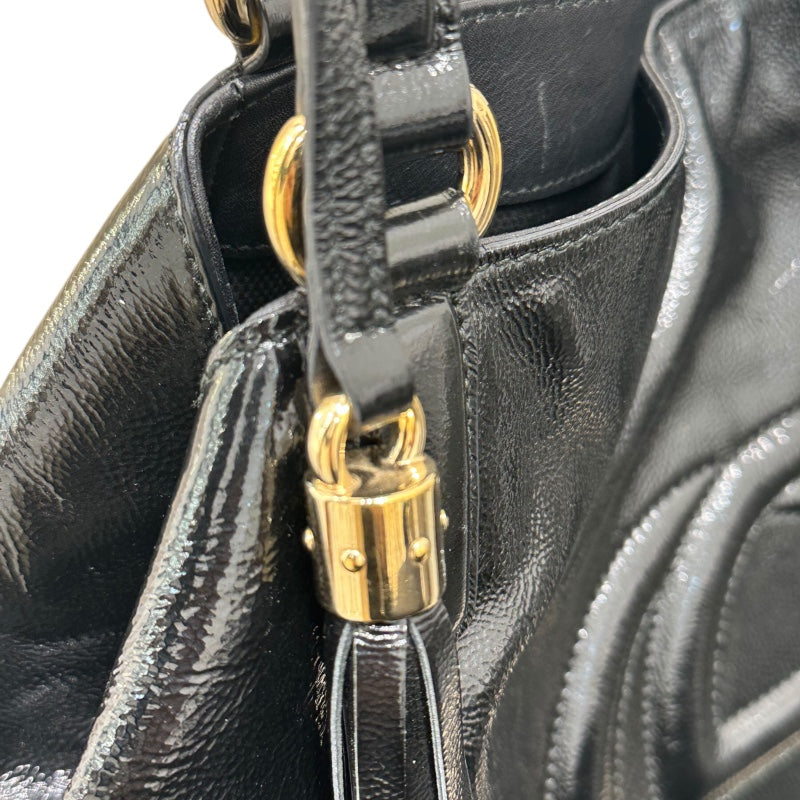 グッチ GUCCI ソーホー　インターロッキング　Gトートバッグ 282309 ブラック パテントレザー レディース ハンドバッグ