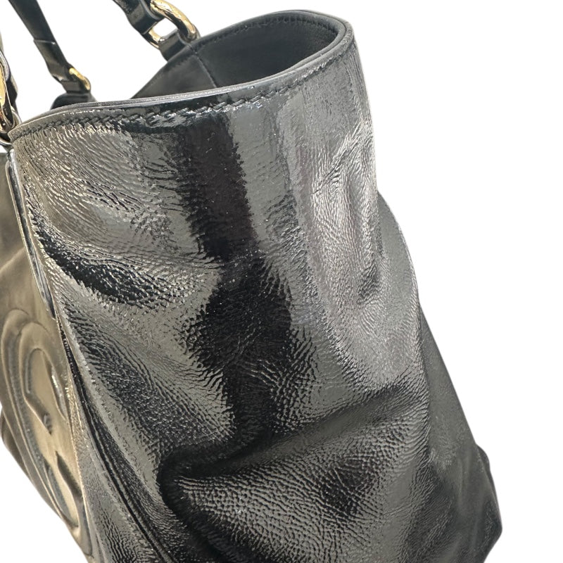 グッチ GUCCI ソーホー　インターロッキング　Gトートバッグ 282309 ブラック パテントレザー レディース ハンドバッグ