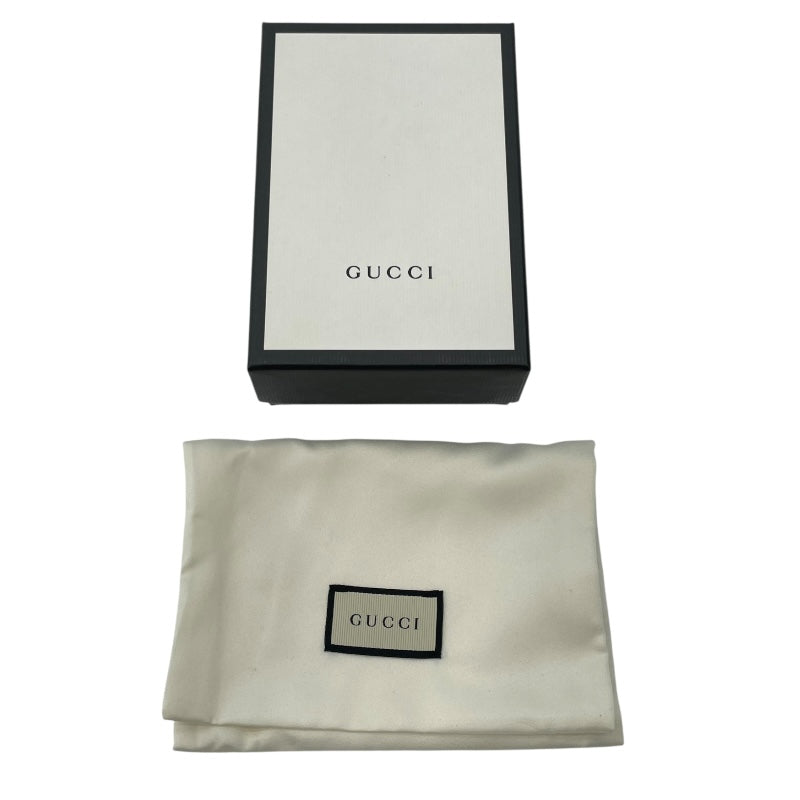 グッチ GUCCI ダブルGカードケースウォレット 456126 ブラック レザー レディース 二つ折り財布