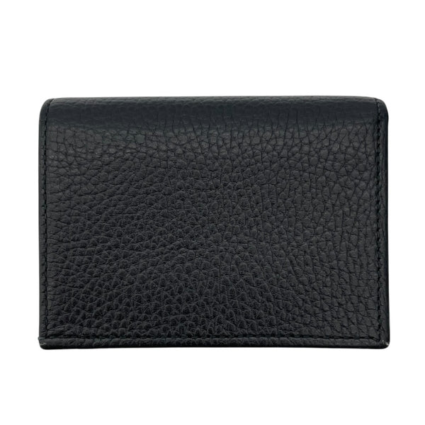 グッチ GUCCI ダブルGカードケースウォレット 456126 ブラック レザー レディース 二つ折り財布