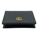 グッチ GUCCI ダブルGカードケースウォレット 456126 ブラック レザー レディース 二つ折り財布
