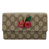 グッチ GUCCI チェリー付き GGスプリーム ミニバッグ 481291 ブラウン GGスプリームキャンバス レディース ショルダーバッグ