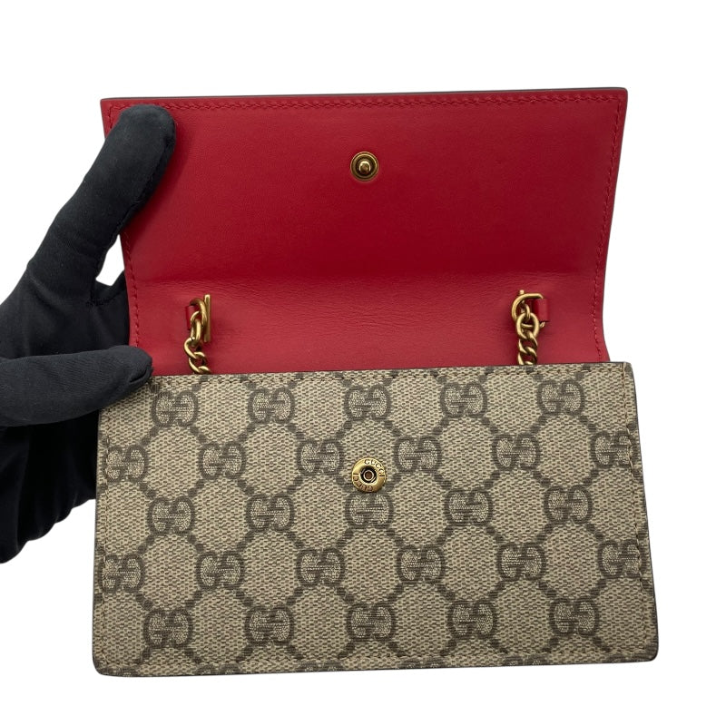 グッチ GUCCI チェリー付き GGスプリーム ミニバッグ 481291 ブラウン GGスプリームキャンバス レディース ショルダーバッグ
