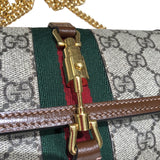 グッチ GUCCI ジャッキー1961　チェーン付きコンチネンタルウォレット 652681 ブラウン GGスプリーム レディース ウォレットチェーン