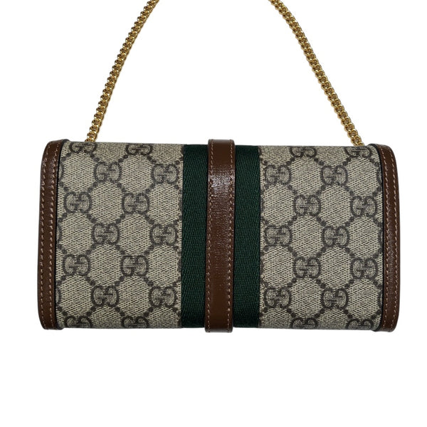 グッチ GUCCI ジャッキー1961　チェーン付きコンチネンタルウォレット 652681 ブラウン GGスプリーム レディース ウォレットチェーン