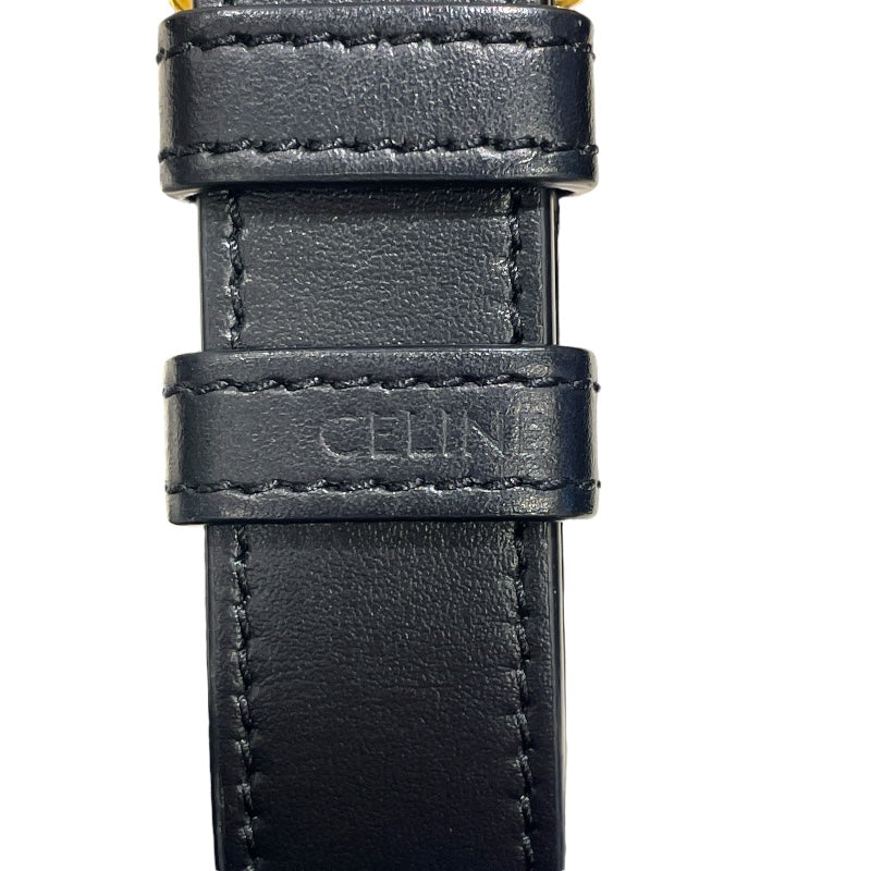 セリーヌ CELINE ミディアム メッセンジャーバッグ 194502 ブラック トリオンフキャンバス/タン ユニセックス ショルダーバッグ