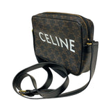 セリーヌ CELINE ミディアム メッセンジャーバッグ 194502 ブラック トリオンフキャンバス/タン ユニセックス ショルダーバッグ