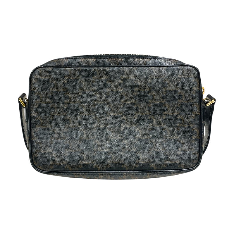セリーヌ CELINE ミディアム メッセンジャーバッグ 194502 ブラック トリオンフキャンバス/タン ユニセックス ショルダーバッグ