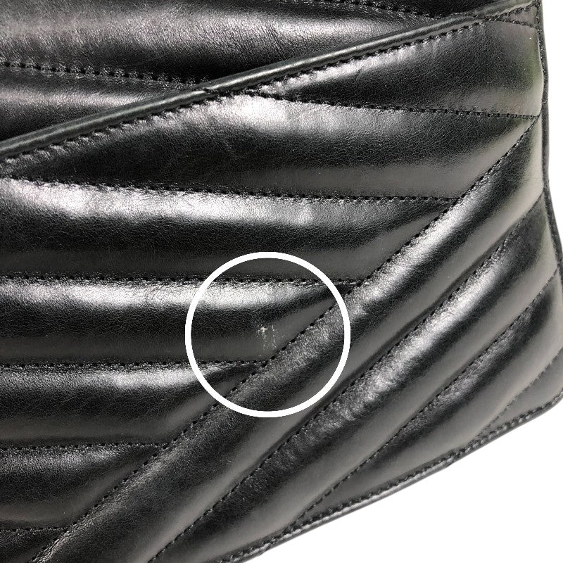 シャネル CHANEL バイアスステッチ フラップバッグ ブラック ゴールド金具 ラムスキン レディース ショルダーバッグ