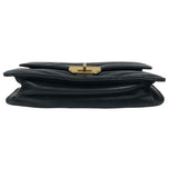 シャネル CHANEL バイアスステッチ フラップバッグ ブラック ゴールド金具 ラムスキン レディース ショルダーバッグ