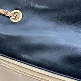 シャネル CHANEL バイアスステッチ フラップバッグ ブラック ゴールド金具 ラムスキン レディース ショルダーバッグ