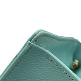 シャネル CHANEL Vステッチスモールフラップバッグ 27番台 ライトブルー GD金具 ラム レディース ショルダーバッグ