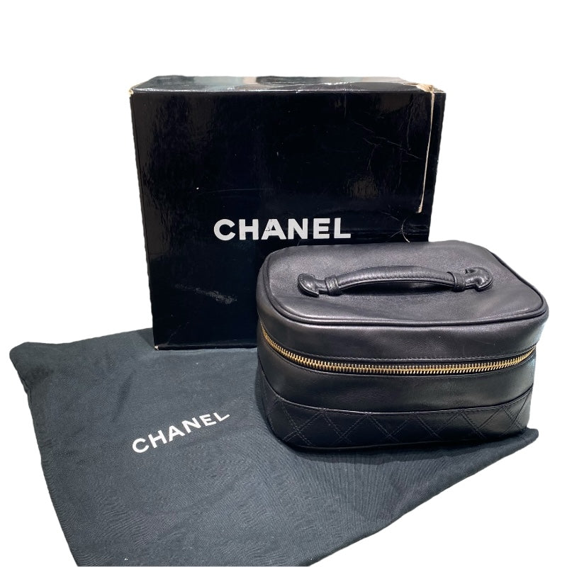シャネル CHANEL ビコローレ バニティバッグ A01618 ブラック/GD ラム レディース ポーチ