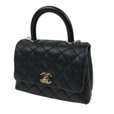 シャネル CHANEL ココハンドルXXS AS2215 ブラック　ゴールド金具 キャビアスキン レディース ショルダーバッグ