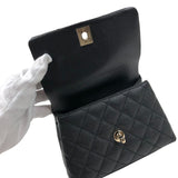 シャネル CHANEL ココハンドルXXS AS2215 ブラック　ゴールド金具 キャビアスキン レディース ショルダーバッグ