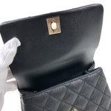 シャネル CHANEL ココハンドルXXS AS2215 ブラック　ゴールド金具 キャビアスキン レディース ショルダーバッグ