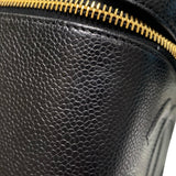 シャネル CHANEL ココマーク バニティバッグ A01998 ブラック キャビア レディース ポーチ