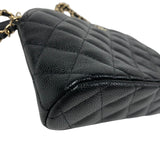 シャネル CHANEL マトラッセ チェーンクラッチ AP4016 ブラック ゴールド金具 キャビアスキン レディース ショルダーバッグ