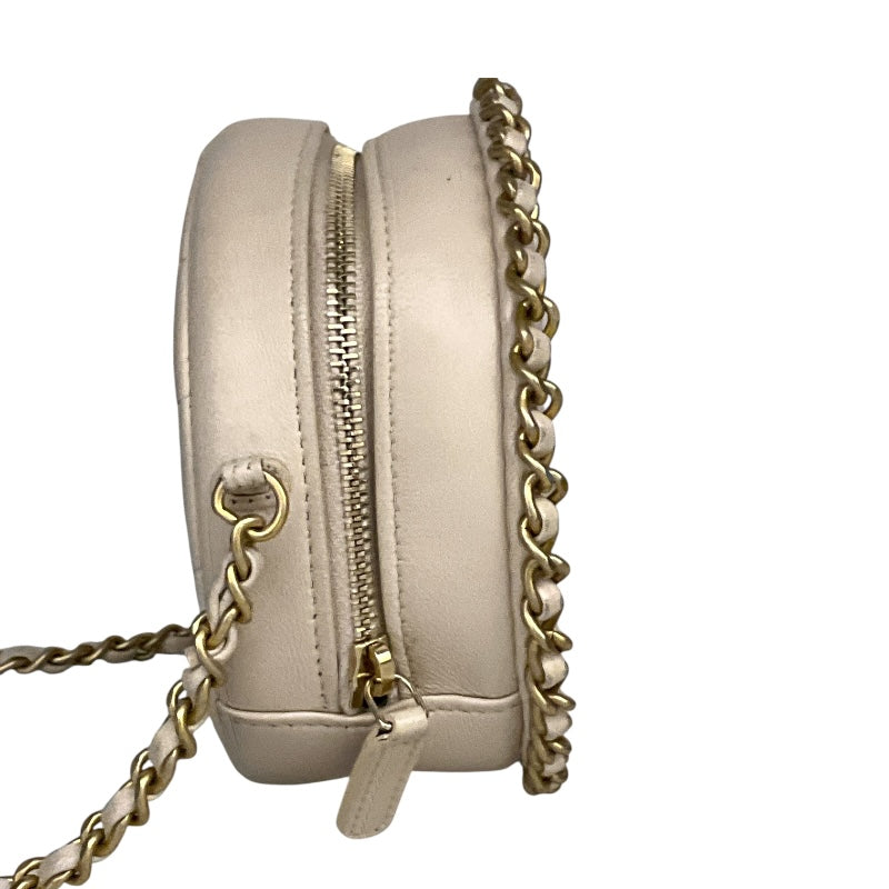 シャネル CHANEL マトラッセ　ラウンドパース AP0739 ベージュ ラムスキン レディース ショルダーバッグ