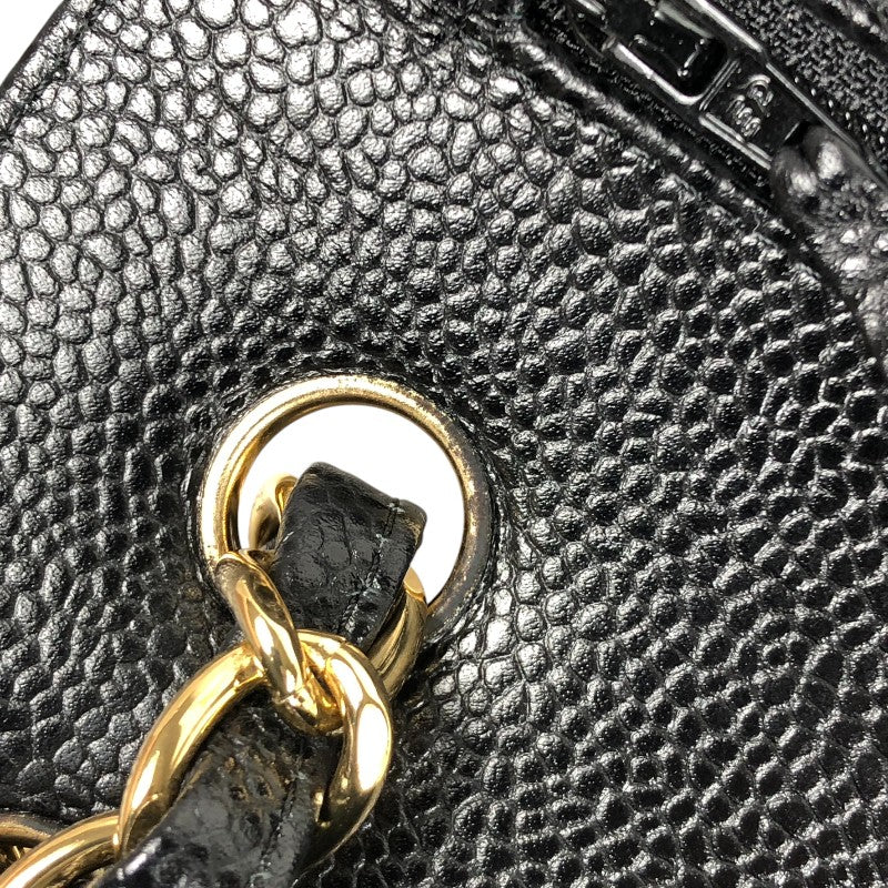 シャネル CHANEL デカマトラッセ30 A58600 ブラック ゴールド金具 キャビアスキン レディース ショルダーバッグ