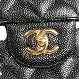 シャネル CHANEL デカマトラッセ30 A58600 ブラック ゴールド金具 キャビアスキン レディース ショルダーバッグ