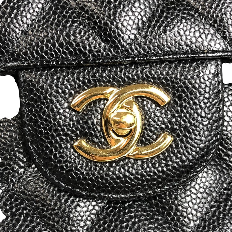 シャネル CHANEL デカマトラッセ30 A58600 ブラック ゴールド金具 キャビアスキン レディース ショルダーバッグ