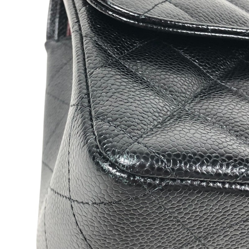 シャネル CHANEL デカマトラッセ30 A58600 ブラック ゴールド金具 キャビアスキン レディース ショルダーバッグ