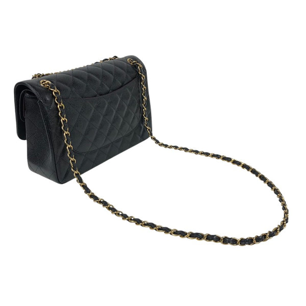 シャネル CHANEL デカマトラッセ30 A58600 ブラック ゴールド金具 キャビアスキン レディース ショルダーバッグ