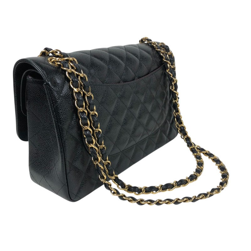 シャネル CHANEL デカマトラッセ30 A58600 ブラック ゴールド金具 キャビアスキン レディース ショルダーバッグ