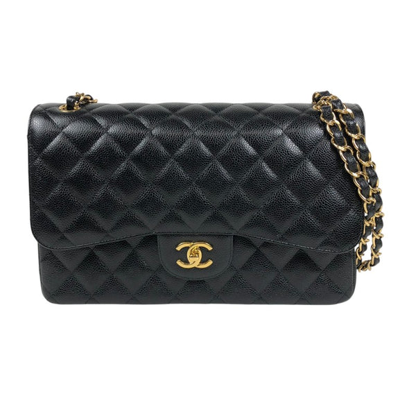 シャネル CHANEL デカマトラッセ30 A58600 ブラック ゴールド金具 キャビアスキン レディース ショルダーバッグ