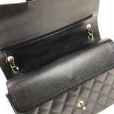 シャネル CHANEL デカマトラッセ30 A58600 ブラック ゴールド金具 キャビアスキン レディース ショルダーバッグ
