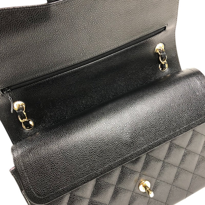 シャネル CHANEL デカマトラッセ30 A58600 ブラック ゴールド金具 キャビアスキン レディース ショルダーバッグ