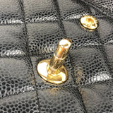 シャネル CHANEL マトラッセ25 A01112 ブラック ゴールド金具 キャビアスキン レディース ショルダーバッグ