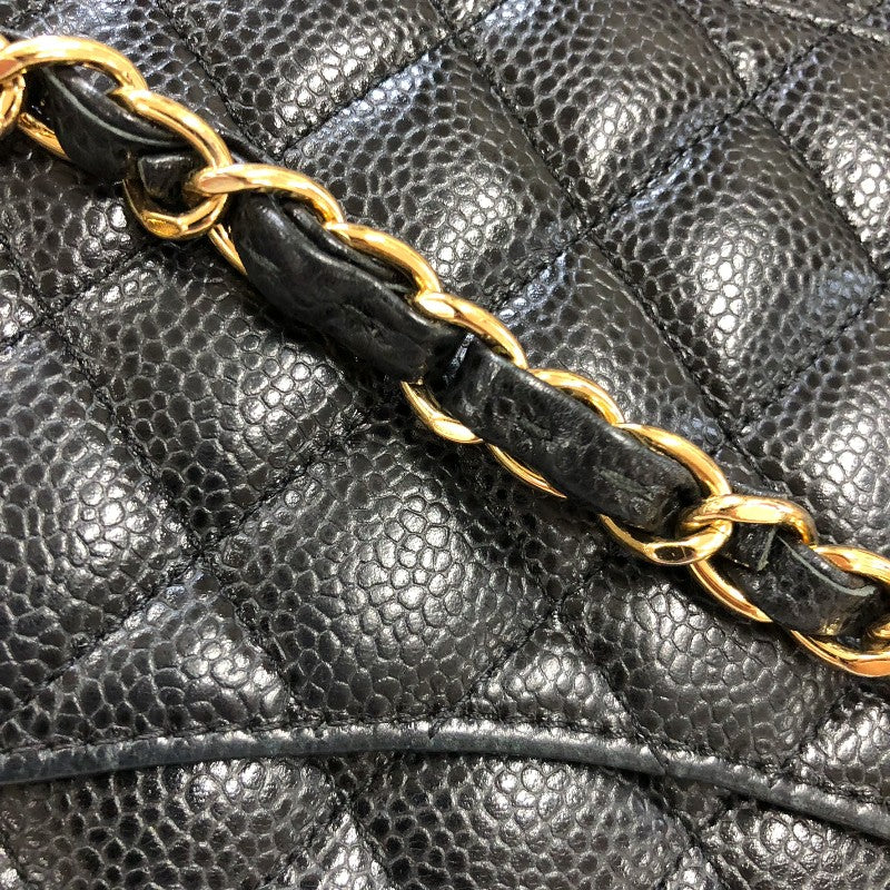 シャネル CHANEL マトラッセ25 A01112 ブラック ゴールド金具 キャビアスキン レディース ショルダーバッグ