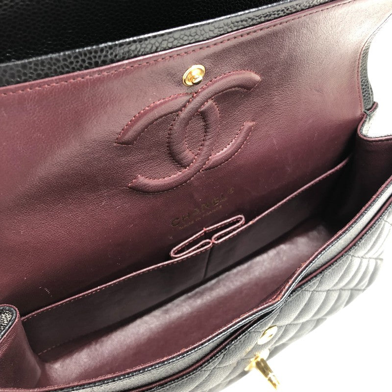 シャネル CHANEL マトラッセ25 A01112 ブラック ゴールド金具 キャビアスキン レディース ショルダーバッグ