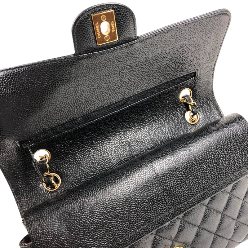 シャネル CHANEL マトラッセ25 A01112 ブラック ゴールド金具 キャビアスキン レディース ショルダーバッグ
