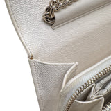 シャネル CHANEL ボーイシャネル　チェーンウォレット ホワイト キャビアスキン レディース ショルダーバッグ