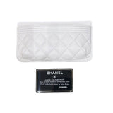 シャネル CHANEL ボーイシャネル　チェーンウォレット ホワイト キャビアスキン レディース ショルダーバッグ