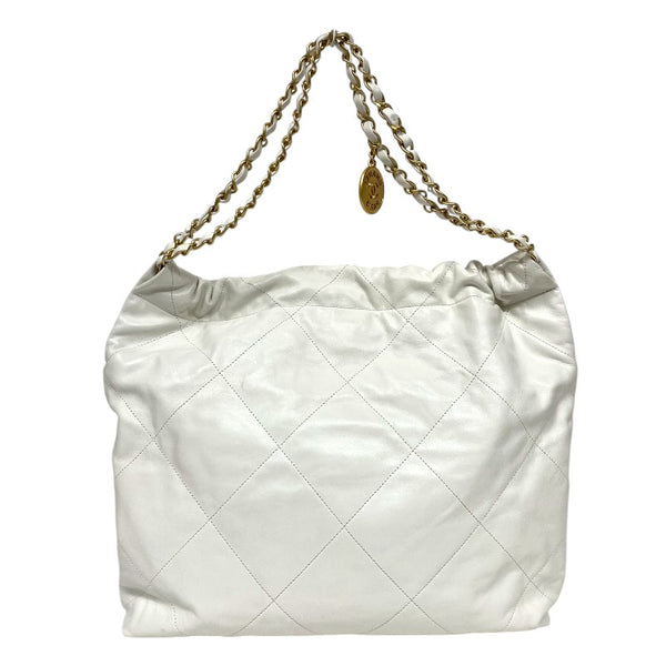 シャネル CHANEL CHANEL22 バッグ AS3261 ホワイト ゴールド金具 シャイニーカーフ レディース ハンドバッグ ショルダーバッグ