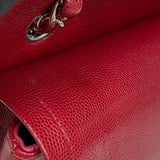 シャネル CHANEL マトラッセ25 A01112 レッド シルバー金具 キャビアスキン レディース ショルダーバッグ